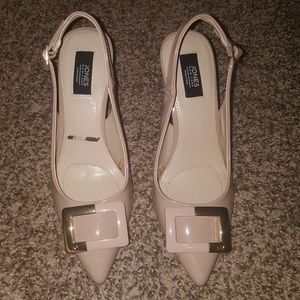 Nude slingbacks